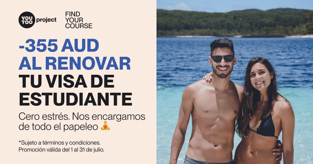 Renueva tu visa con YouTooProject en Australia