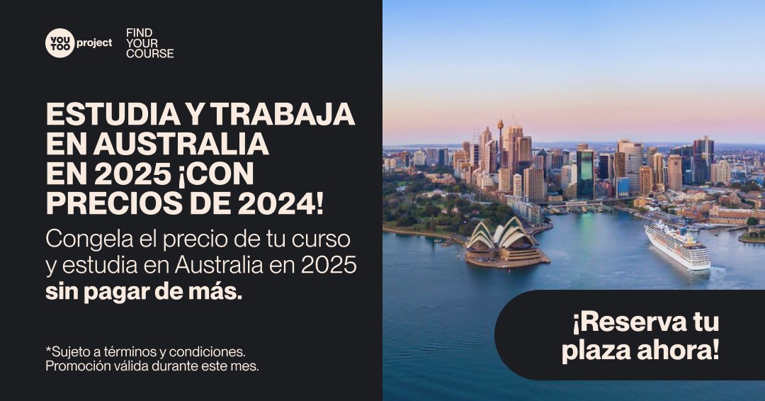 Estudia en Australia en 2025 con precios de 2024